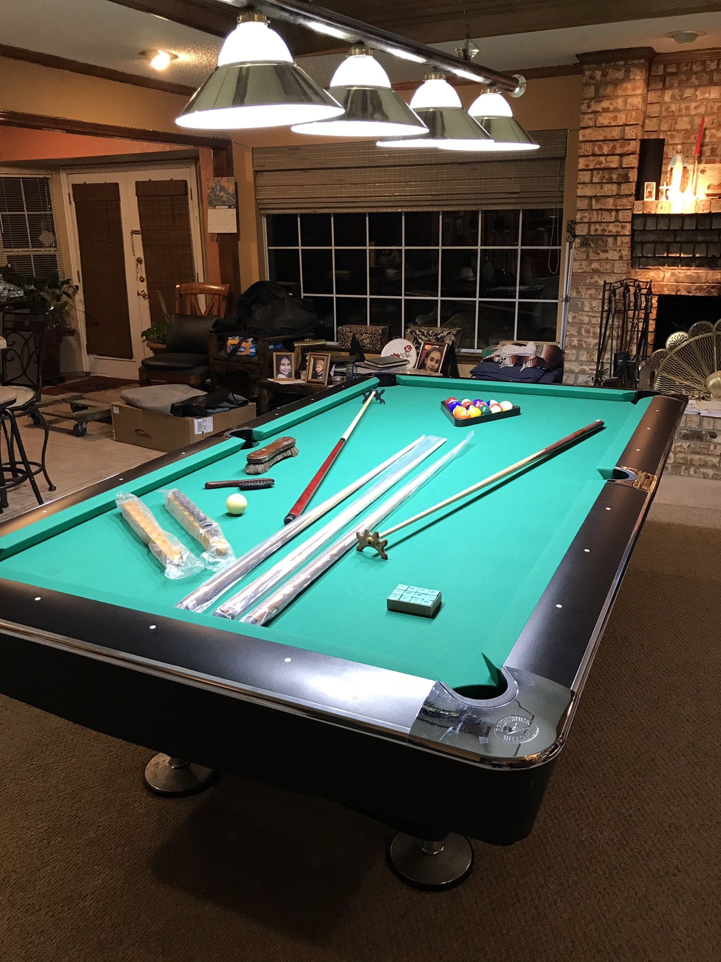 Brunswick Gold Crown IV oversized 8 foot pool table and all accessories package for Sale in Fort
