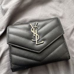 ysl triple folded wallet 