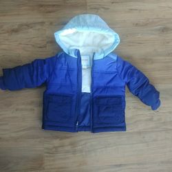 Snow Puffer Jacket Baby Warm Fur Lining Inside