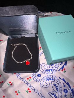 Tiffany Red Heart Bracelet NEW + Free gift