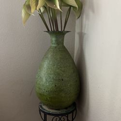 Decorative Faux Plants and Vase
