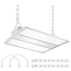 160W LED Linear High Bay Light Fixture, 1-10V Dimmimg LED Linear Highbay Shop Lights, 5000K Daylight 22400LM(140LM/W) 100-277V for Garage, Factory, Wo
