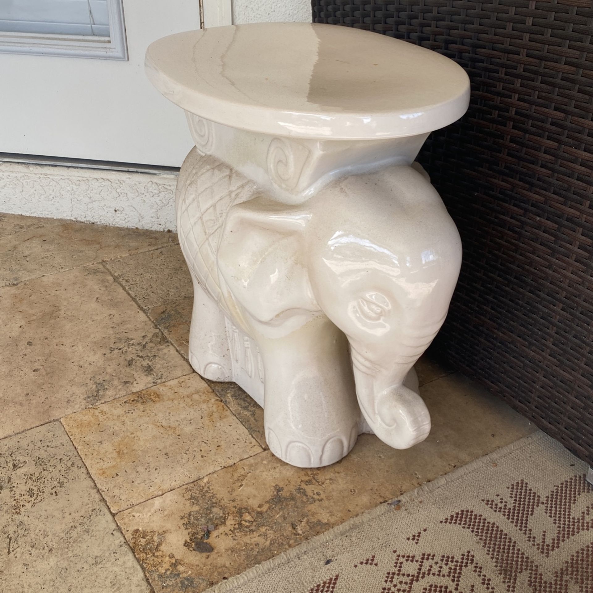 Elephant Pier One Ceramic Table