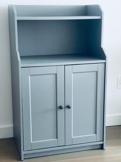 IKEA HAUGA Cabinet Gray two doors- Like New
