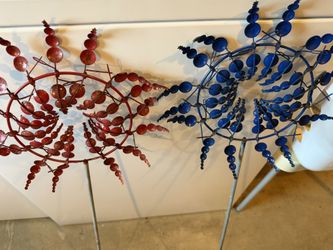 Pair Of Metal Garden Stakes