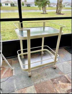Mid Century Indoor/Outdoor Bar/Serving Cart