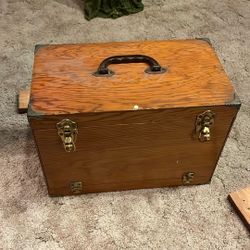 Oak Machinists Toolbox Antique