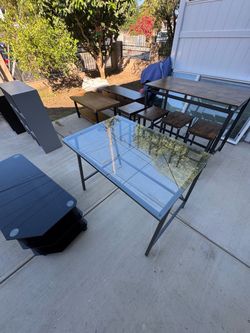 Glass tv stand