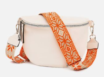 Bag Crossbody Fanny Pack With Woven Strap 