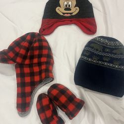 Bundle Of 3 Beanies For Toddler 