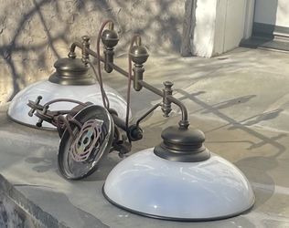 💡💡💡VINTAGE BRASS ISLAND HANGING LAMP 💡💡💡