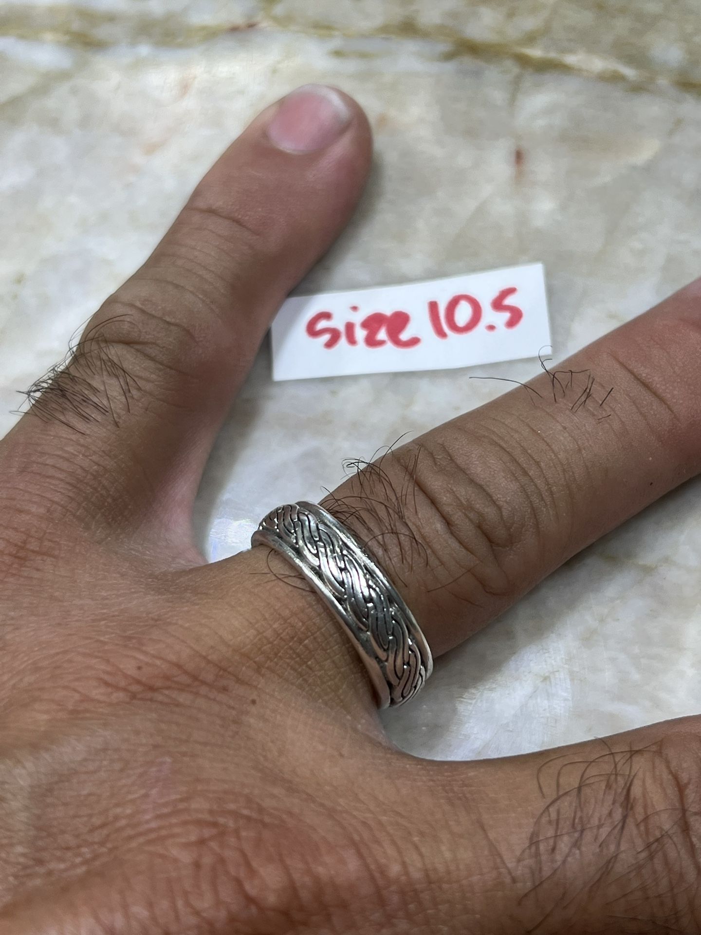 925 Sterling Silver Ring For Wedding Size 10.5