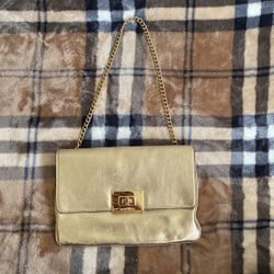 Gold Michael Kors Handheld Bag