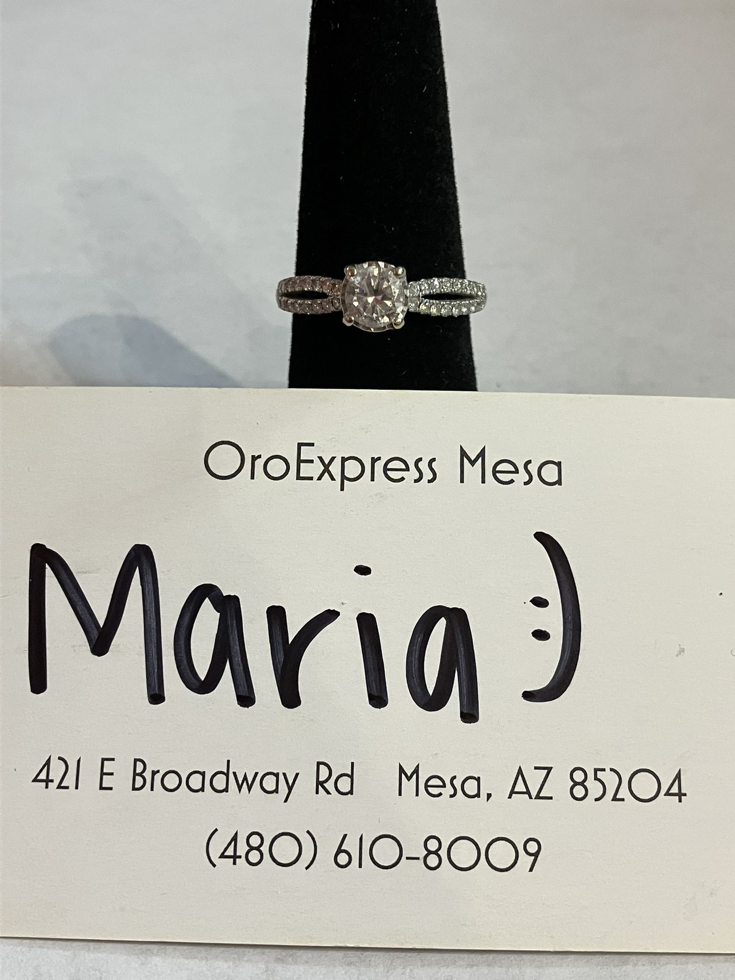 14k WG Engagement Ring #107936-1 MGC