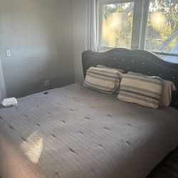 King Bed + Black Velour Frame – Pickup Today (12/20)