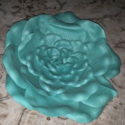 Blue Flower Wall Decor. 4 Total.