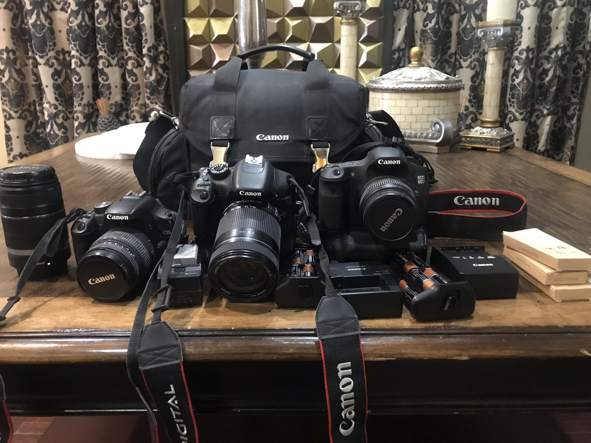 Canon cameras 60D, T2I & 500D EOS