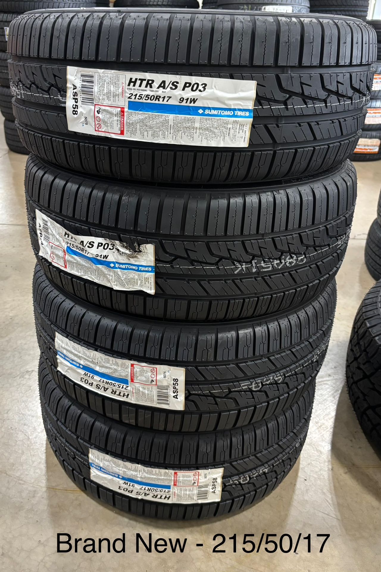 (4) - 215/50/17 Sumitomo HTR A/S P03 Tires