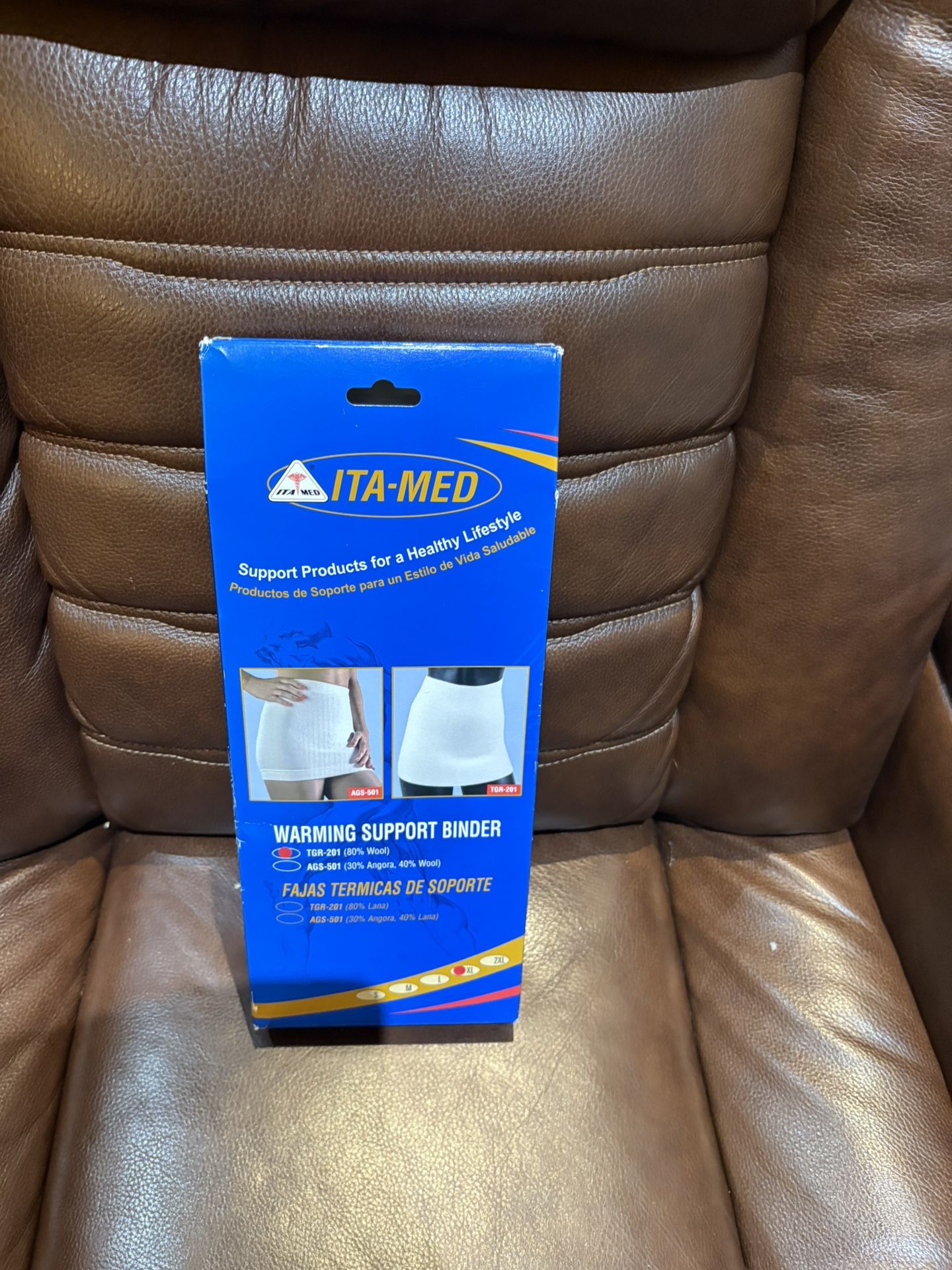 ITA Med Warming Support Binder TGR 201(80% Wool) For XL