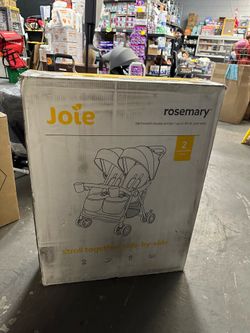 Joie Baby, Rosemary™ Side-by-Side Double Stroller – Lightweight, Compact, and Comfortable Side-by-Side Stroller for Twins or Siblings (Shale & Thunder