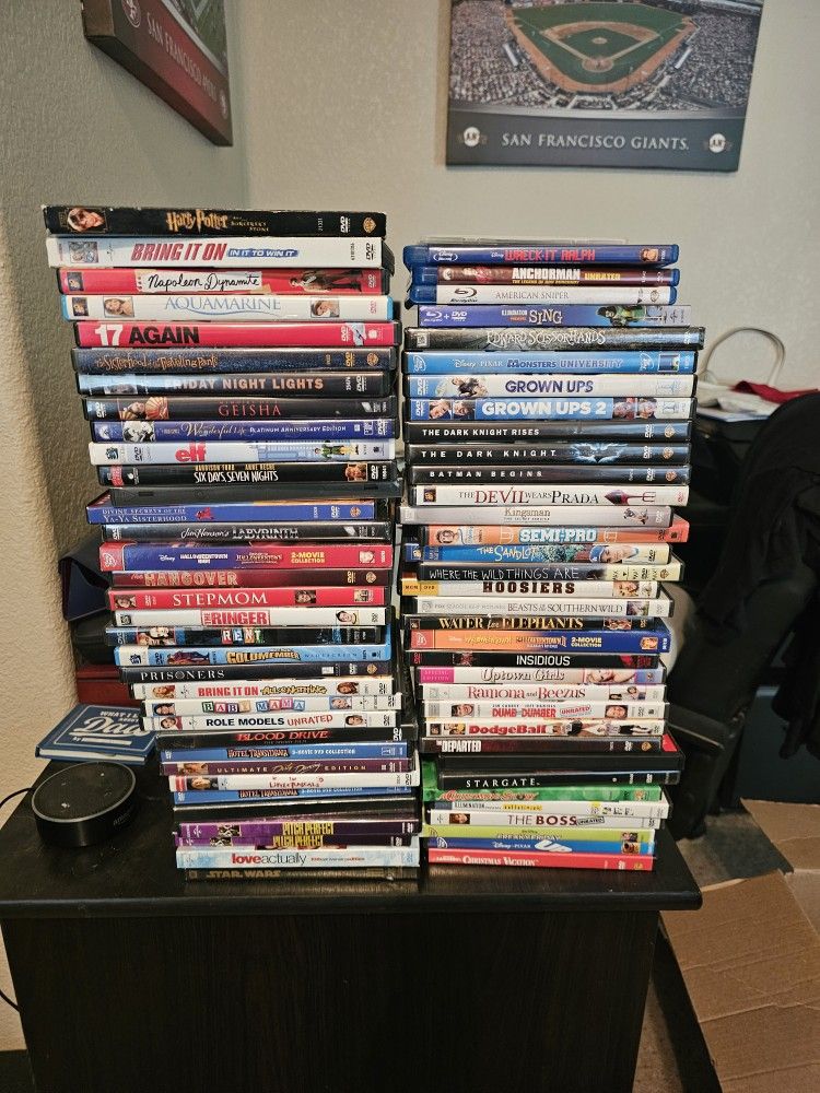 65 DVDs And 4 Blu Rays
