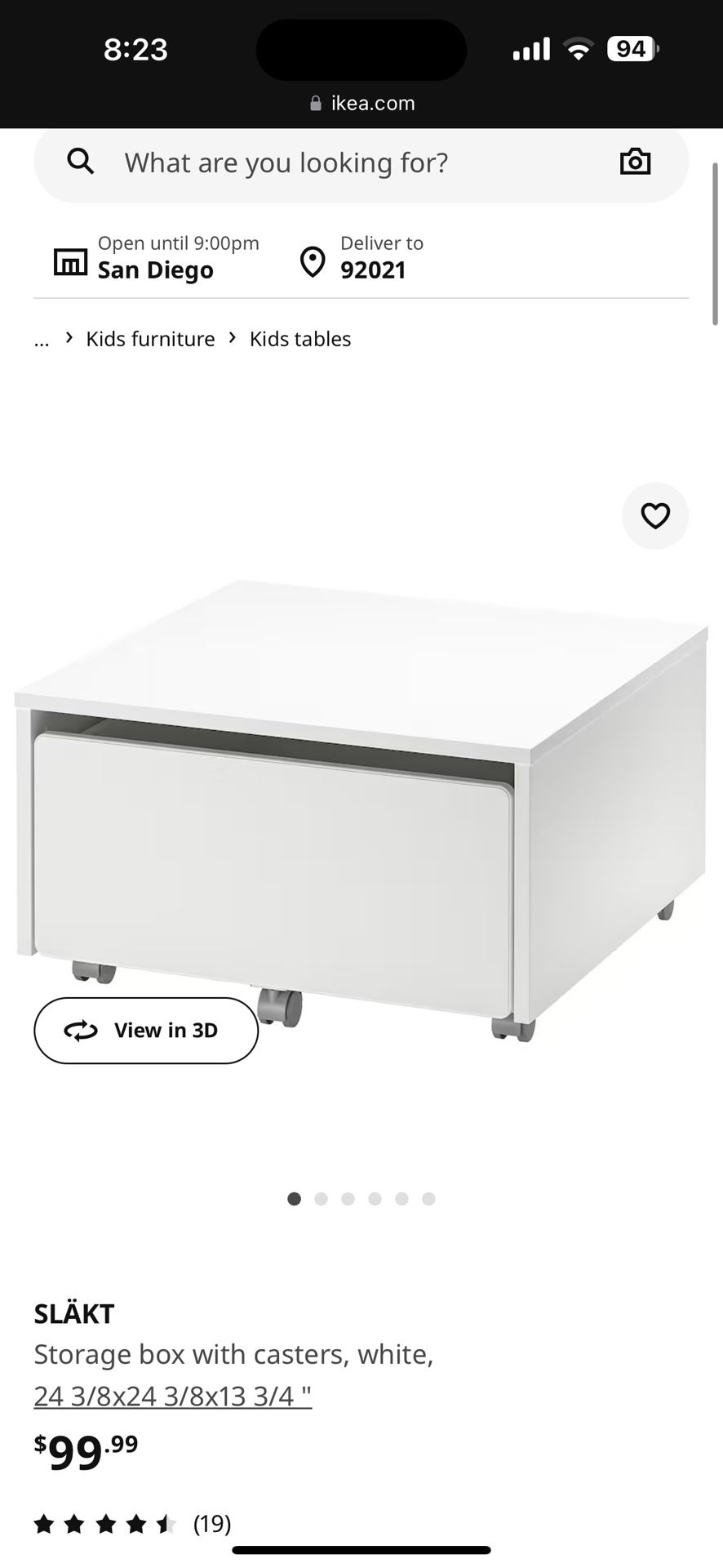 IKEA Storage Drawer On Wheels 