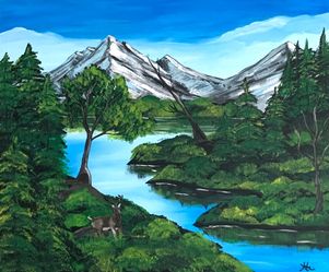 The Deer’s Home (Handmade Painting) 24x20