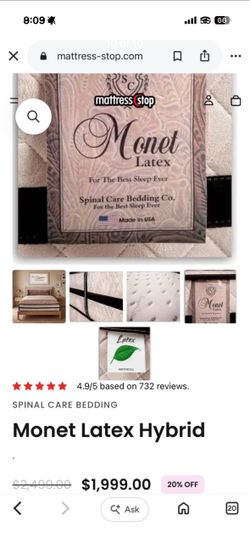 Monet Mattress from the Mattress Stop Store