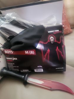 Ghost Face Scream Boys Costume Size Medium (8)