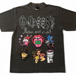 Odyss3y 1 of 1 “HOW W3 COP3” high quality heavyweight garment dyed boxy tee