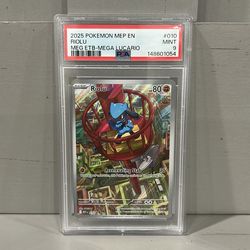 2025 Pokemon MEP EN Riolu ETB Promo PSA 9