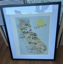 California State Graphic In Frame 