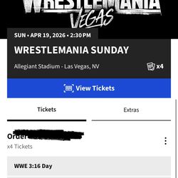 WWE Wrestlemania Ticket (Lower Level)