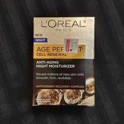 L'oreal Age Perfect Cell Renewal Anti Aging Night Moisturizer Antioxidant Recovery Complex 1.7oz