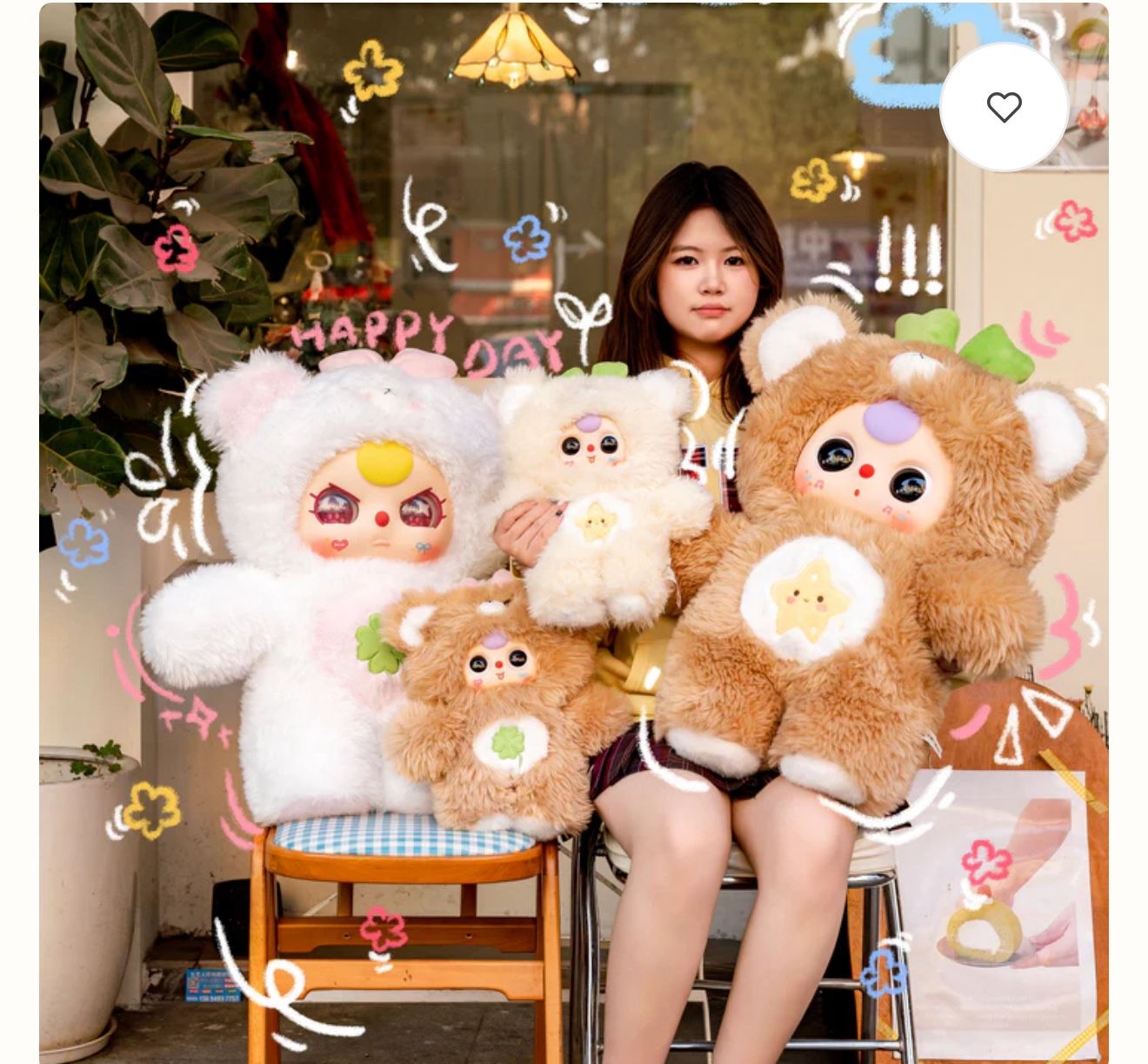 Baby three 1000% Plus 400% Combination Plush Toys