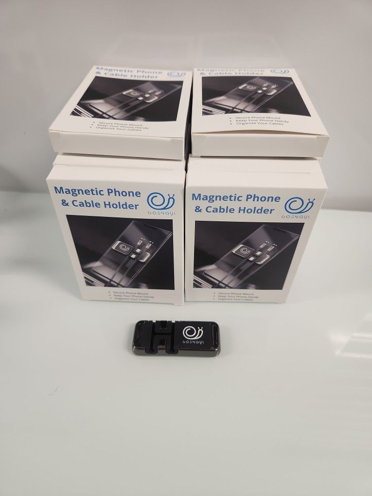 Gosnayl Magnetic Phone And Cable Holder - 20 Pack - Gun Metal - Bulk Purchase - Retail Wholesale