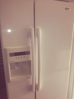 Whirlpool white fridge