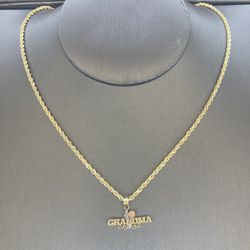 10kt Real Gold Chain 10kt Real Gold Pendant 