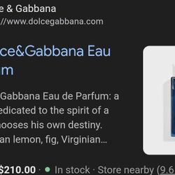  Cologne K By DOLCE AND CABBANA NEW JUST BOUGHT 