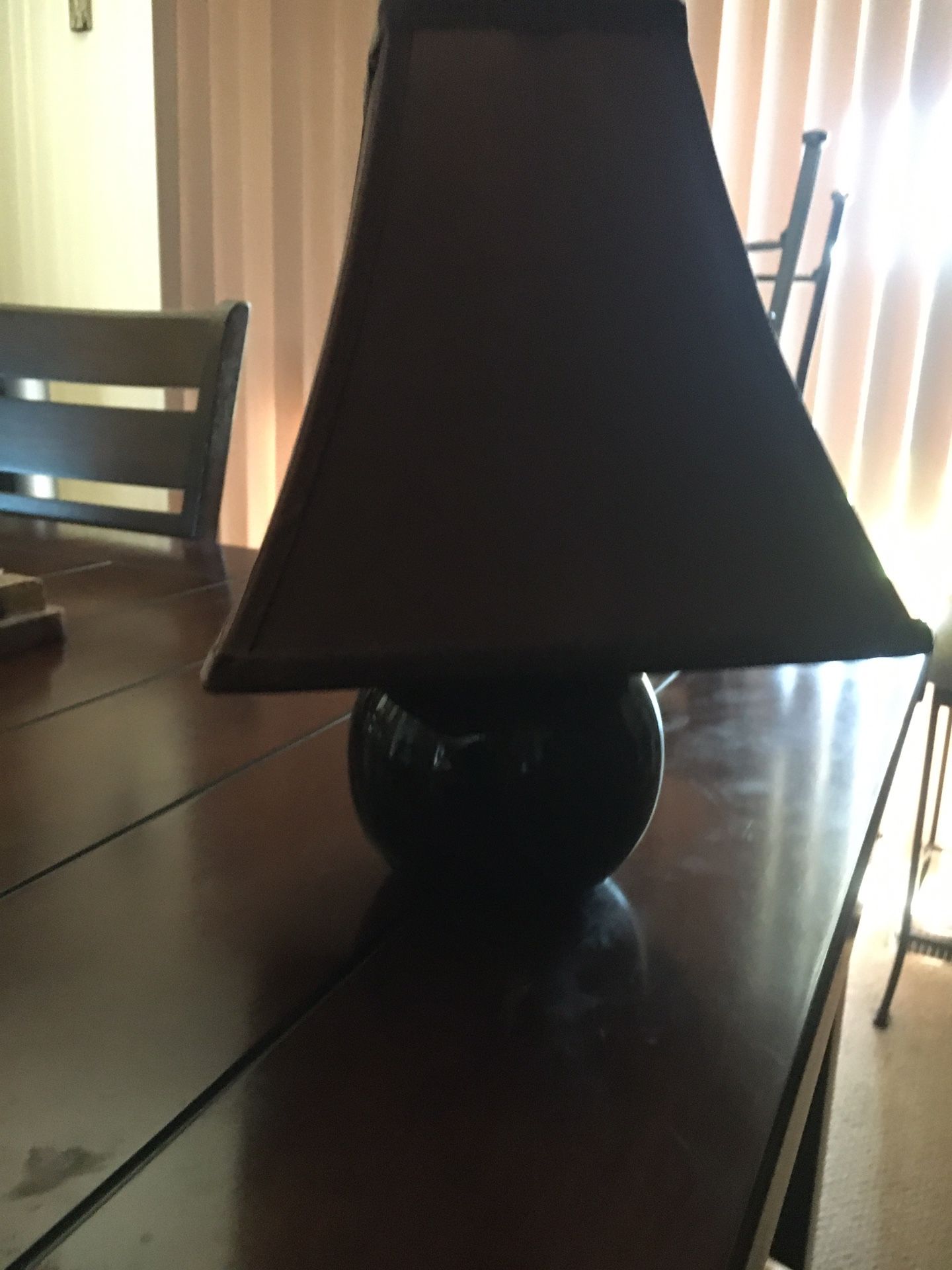 Small Lamp (black with brown lampshade)