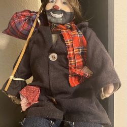 Porcelain Homeless Clown Doll