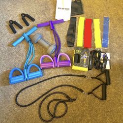 workout equipment, sporting goods, fitness kit set, cardio, weights 