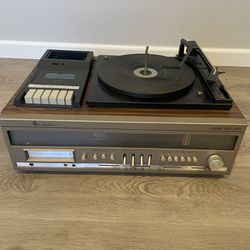 Vintage Record/8-Track/Cassette Player 