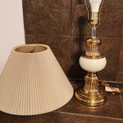 Brass And Ceramic MCM Lamp