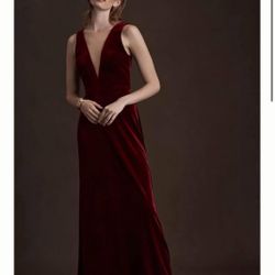 Anthropology Velvet Dress