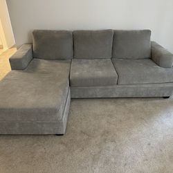 Grey L Section Sofa - LIVING SPACES