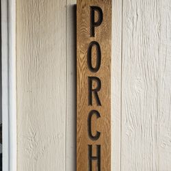 Wood Carved PORCH Wall Decor 