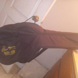 MAGNOLIA  MUSIC {black vinyl zippered & padded guitar tote bag