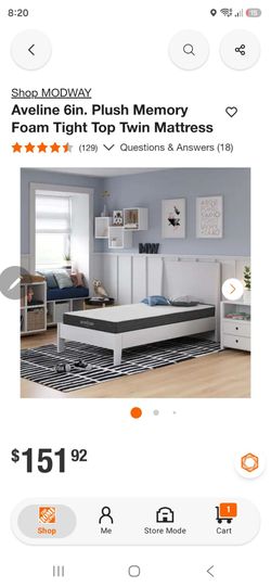 Modway Aveline 6in. Plush Memory Foam Twin Mattress