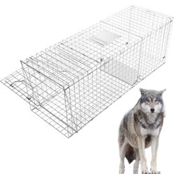 Extra Large 59x20x22 Inches Heavy Duty Foldable Live Trap